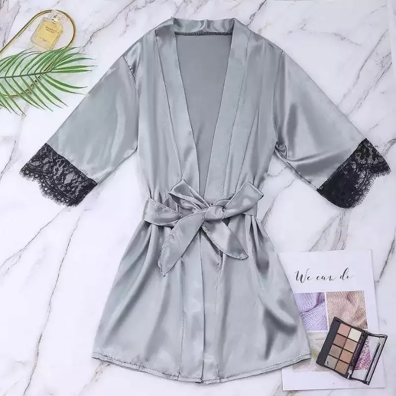 Ensemble Pyjama Shorty Satin Dentelle