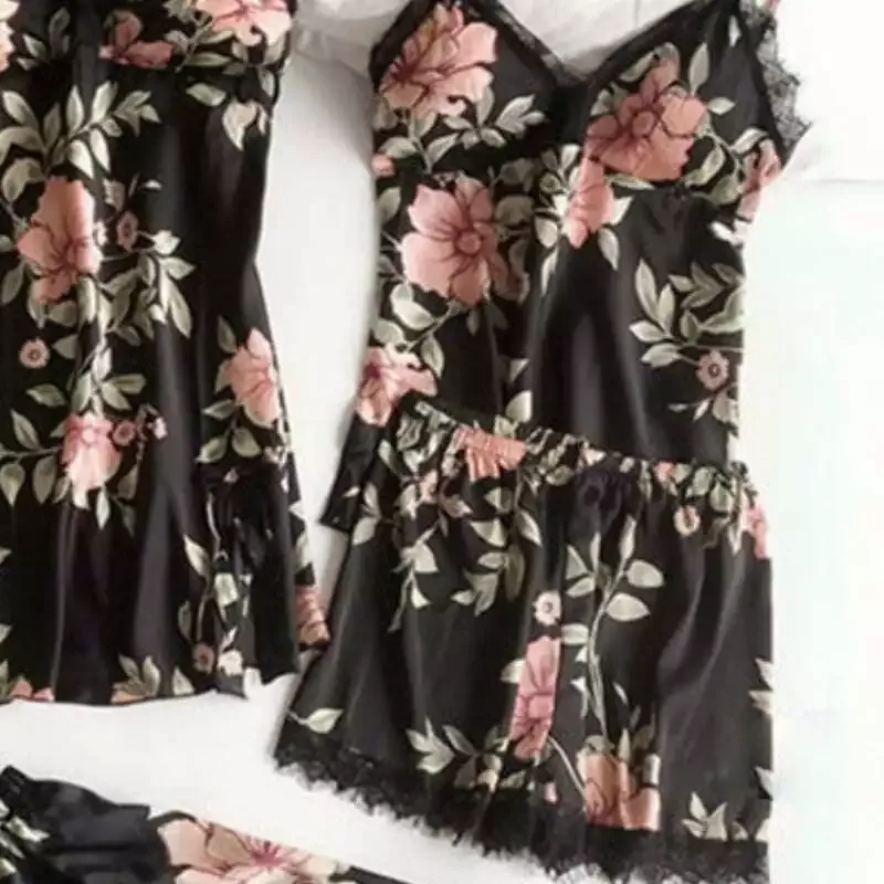 Ensemble Pyjama Satin Floral