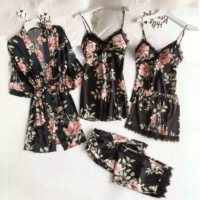 Ensemble Pyjama Satin Floral
