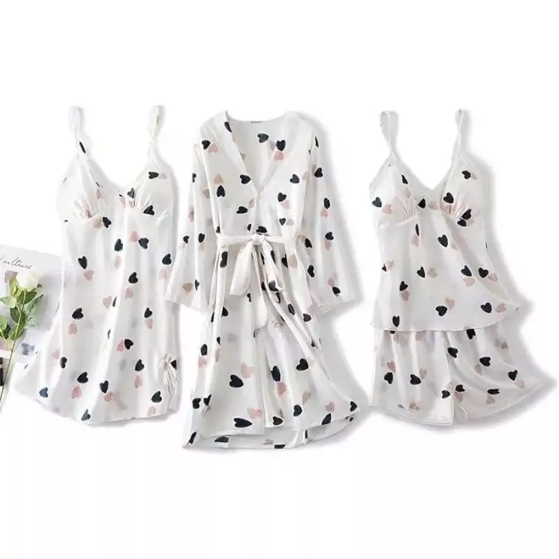 Ensemble Pyjama Satin Blanc