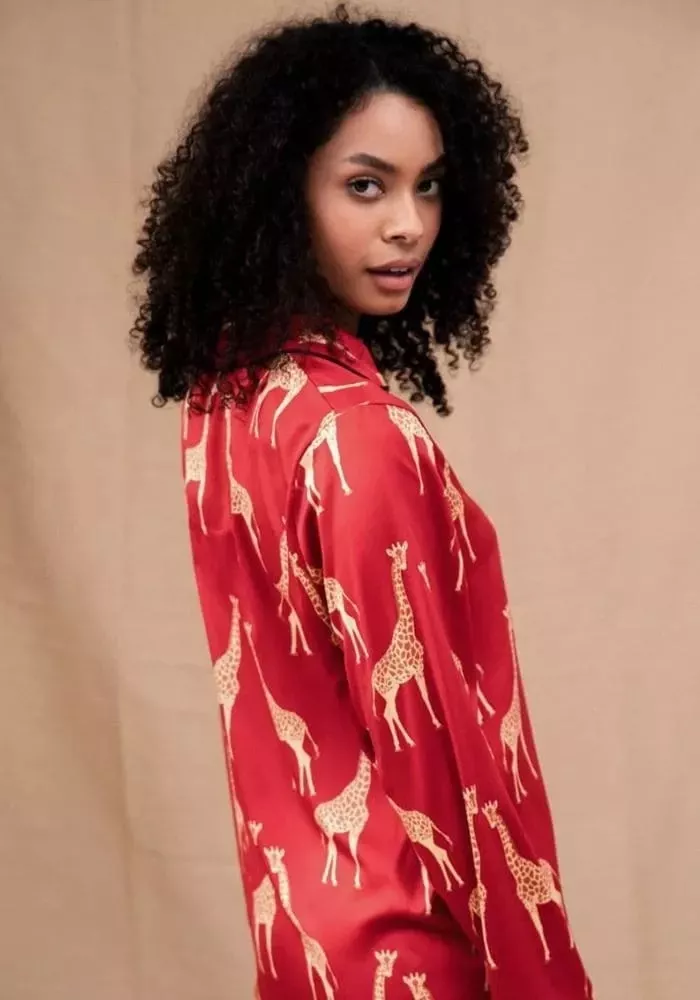 Pyjama en Satin Rouge