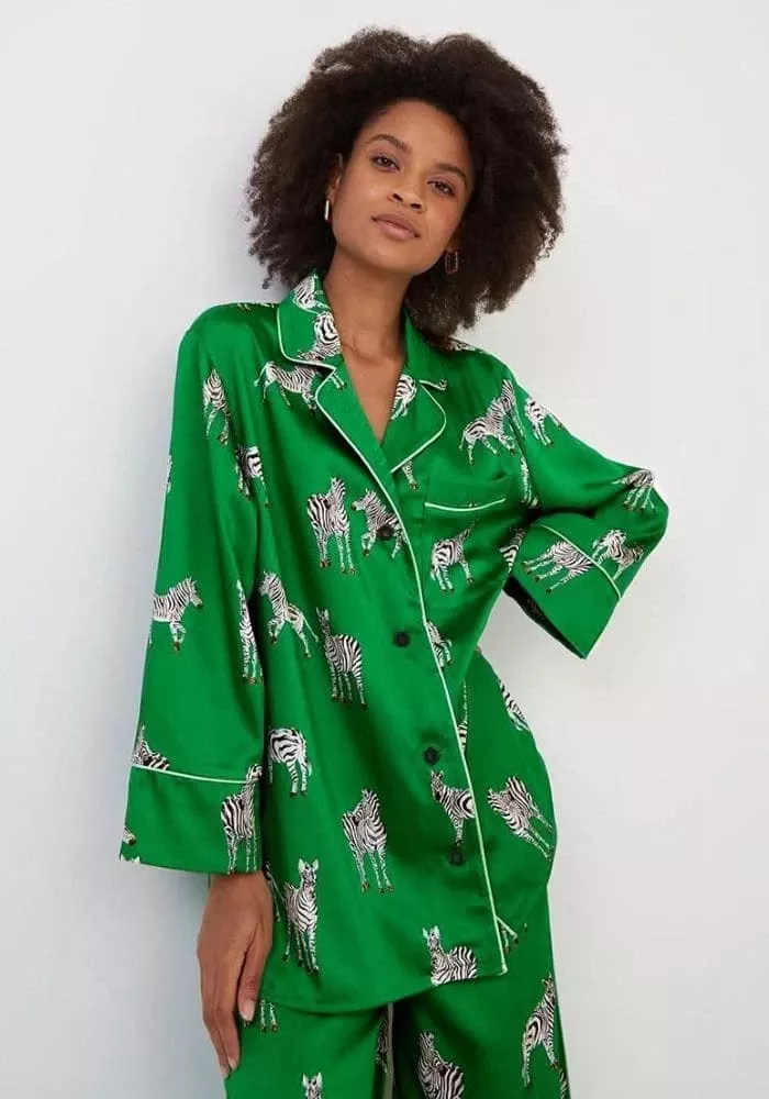 Pyjama Satin Femme Zèbre