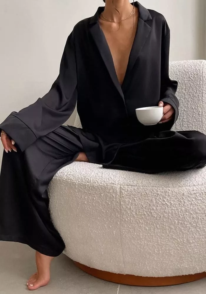 Pyjama Satin Femme Oversize