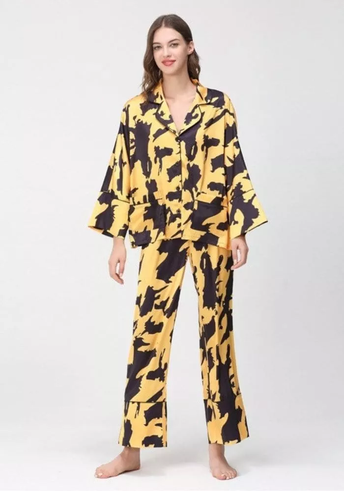 Pyjama en Satin Imprimé