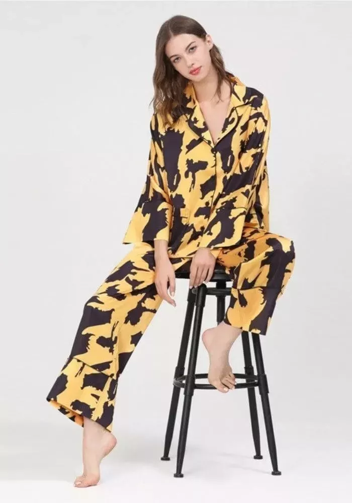 Pyjama en Satin Imprimé