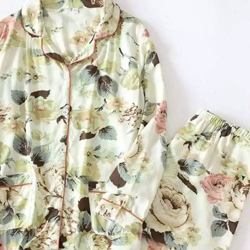 Pyjama Satin Vert