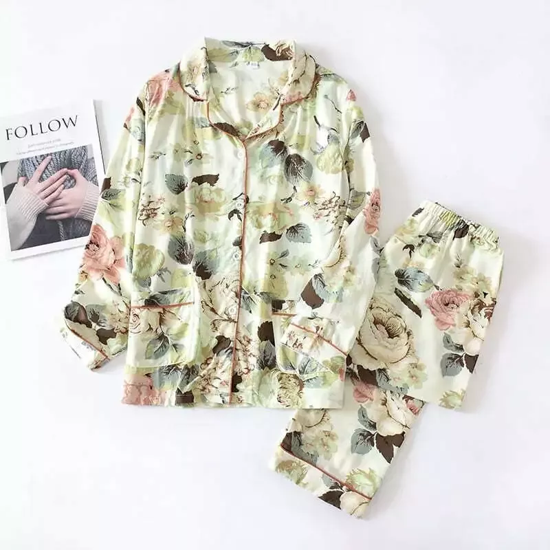 Pyjama Satin Vert