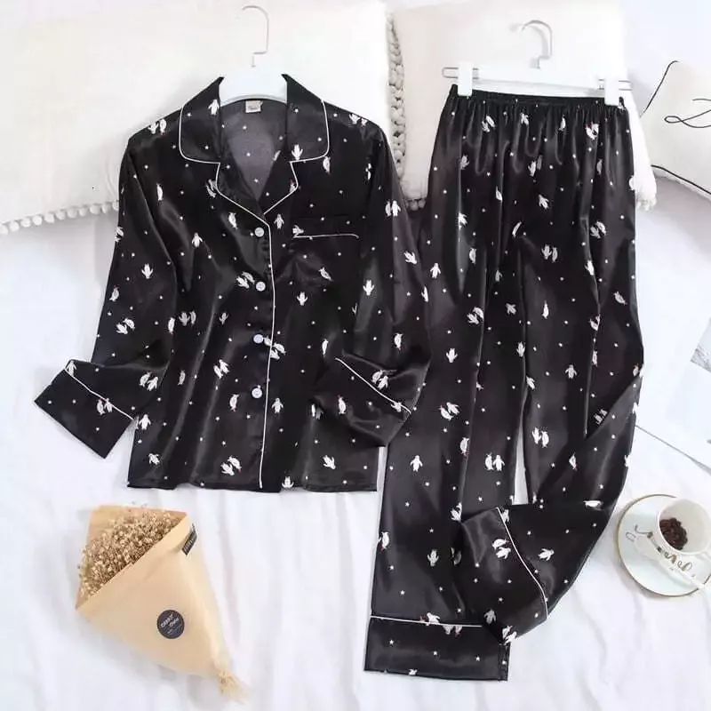 Pyjama Femme Satin Imprimé