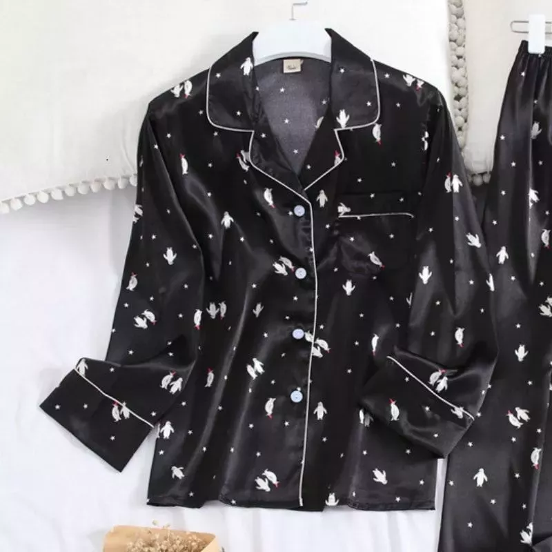Pyjama Femme Satin Imprimé