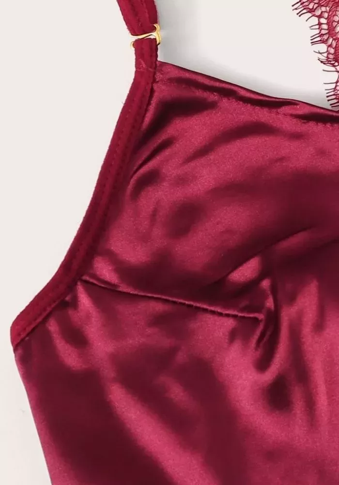 Pyjama Femme Satin Rouge